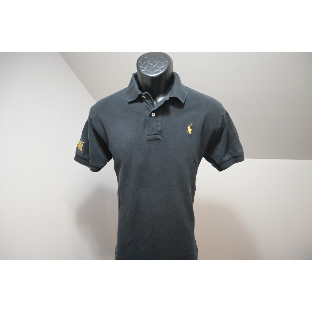 Polo Ralph Lauren Polo Shirt Mens Medium Black KSU Kennesaw State Owls Excellent